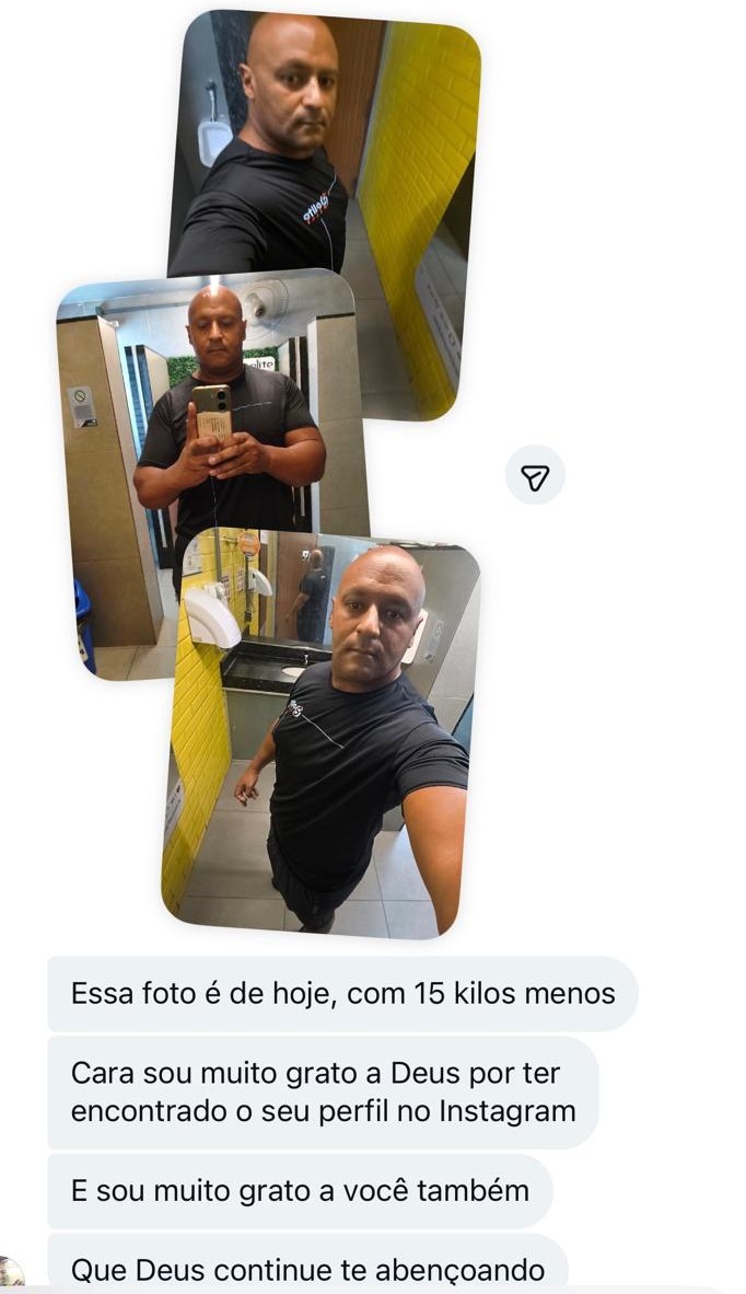 Depoimento de aluno com 15 quilos a menos